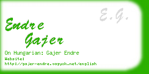 endre gajer business card